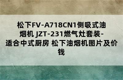 松下FV-A718CN1侧吸式油烟机+JZT-231燃气灶套装-适合中式厨房 松下油烟机图片及价钱